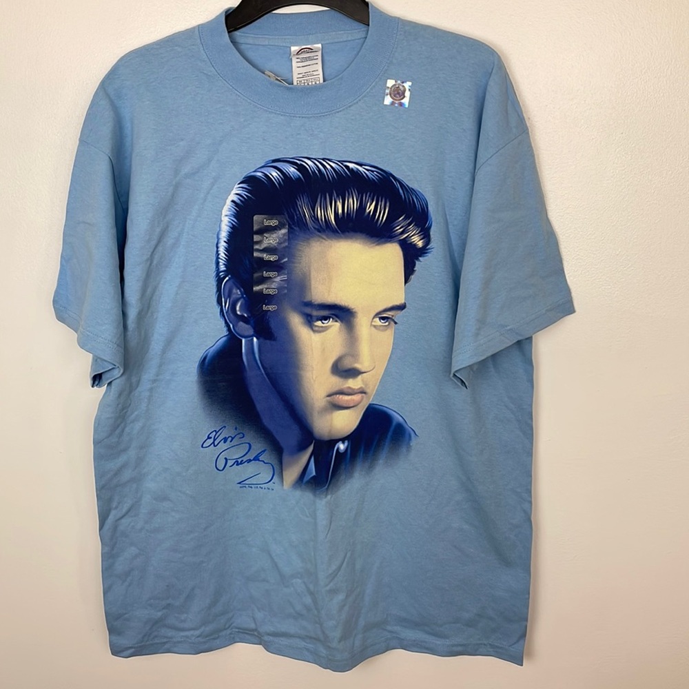 NWT Elvis Presley T-Shirt Size Large Color Blue